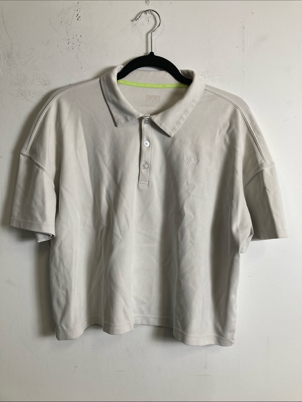 DKNY Light Gray Polo with Subtle Logo